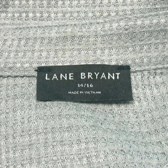 Lane Bryant Relaxed Lumber Jane Button-Down Waffle Knit Shacket Top Sz 14 16 1X - Picture 5 of 9